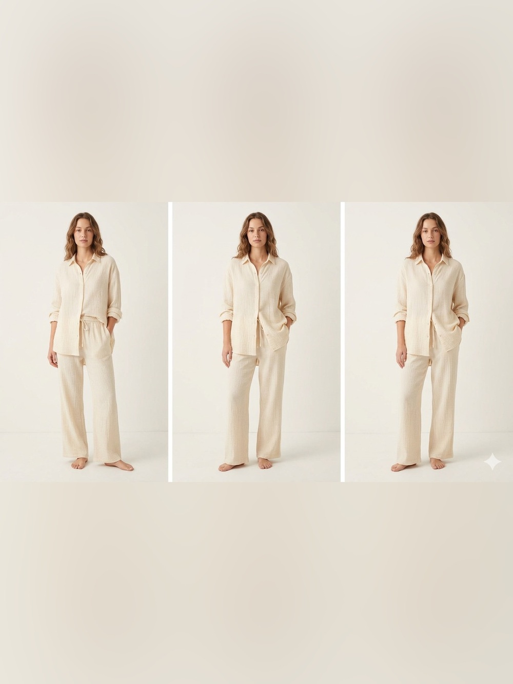 NWT Universal Thread Cream %100 Soft Cotton Easy Wear Shirt Pants  Set Size XL
